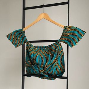 Royal Native Wax Print Top